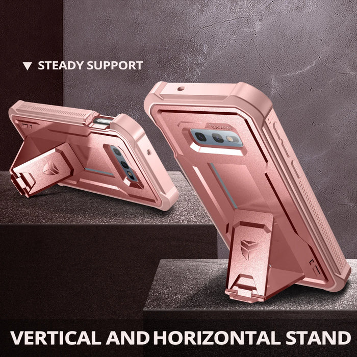 For Samsung Galaxy S10E 5.8 Inch Full Body Bumper Military Grade Armor Shockproof Case With Built-In Screen Protector