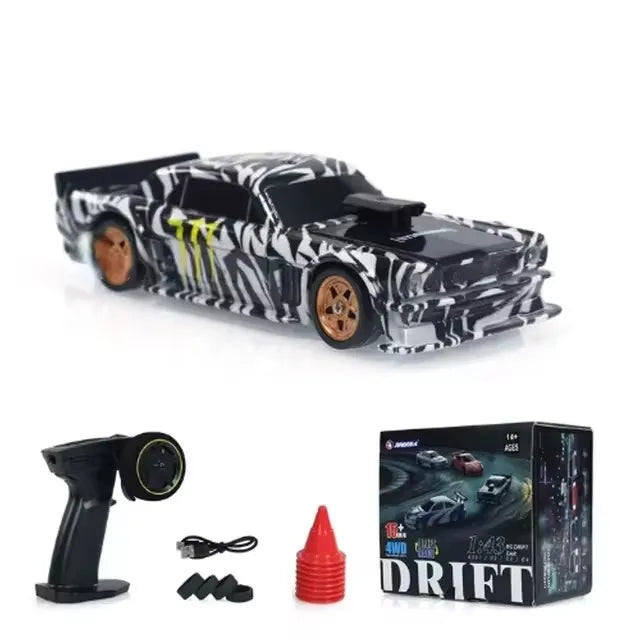 1/43 4wd Rc Drift Car High Speed 2.4g 4wd Mini Gtr Boy Toy