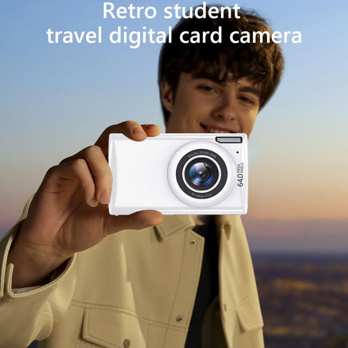 4K Digital Camera 64Mp 18X Digital Zoom Vlogging Video Camera Outdoor Anti-Shake Flash Recorder Autofocus Point Shoot Camera