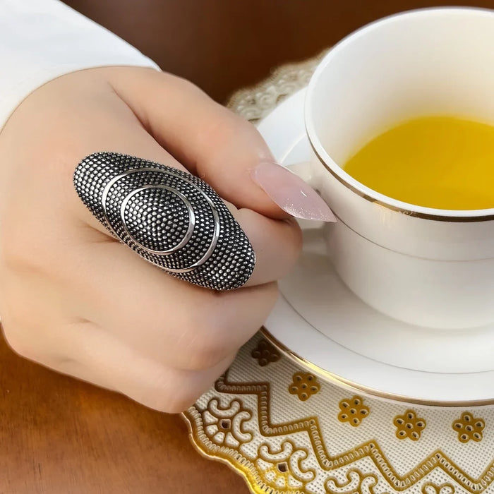 925 Sterling Silver Autumn Statement Ring Fine Jewelry For Women And Men Kathmandu Inspired