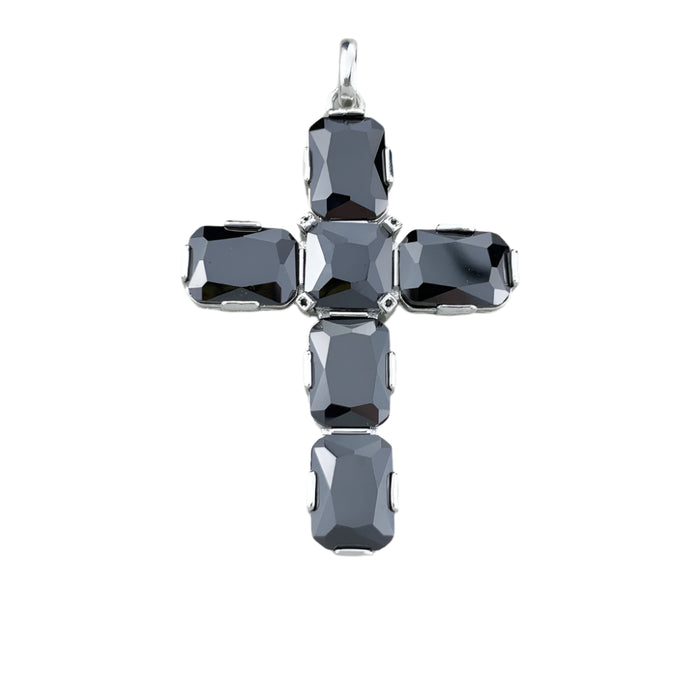 925 Sterling Silver Large Cross Pendant With Stars Jewelry For Women