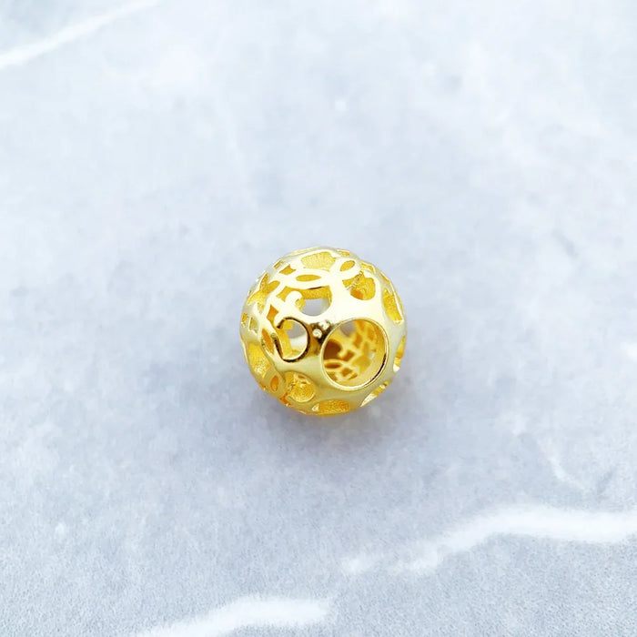 925 Sterling Silver Arabesque Charm Bead Ethnic Karma Jewelry Accessory