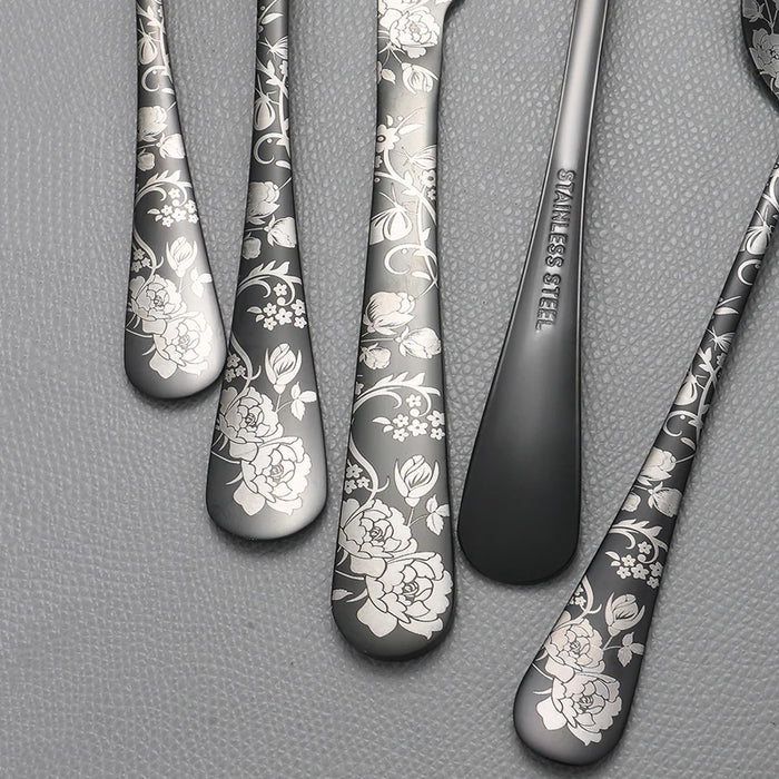 5 / 20 Piece Printed Stainless Steel Tableware For Hotels Western Steak Knife And Fork