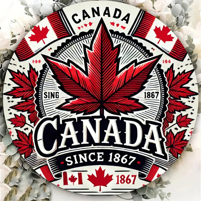 2D Maple Leaf Aluminum Wall Art Ideal For Women'S Spaces