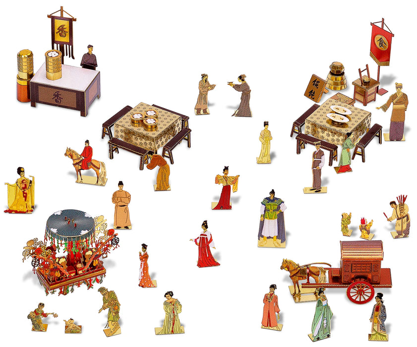 Adult 3D Metal Puzzle Set For Datang Street Scene Diy Brain Teaser