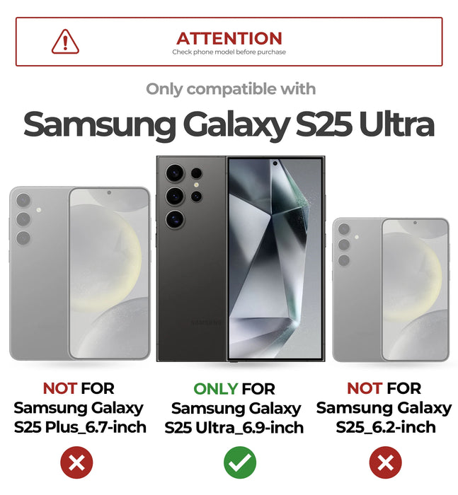 For Samsung Galaxy S25 Ultra Rugged Armor Shockproof Case With Built-In Sliding Camera Case Built-In Screen Protector Kickstand