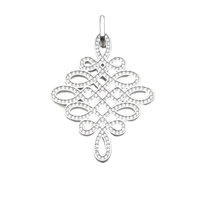 925 Sterling Silver Love Knot Pendant Fashion Accessory For Women