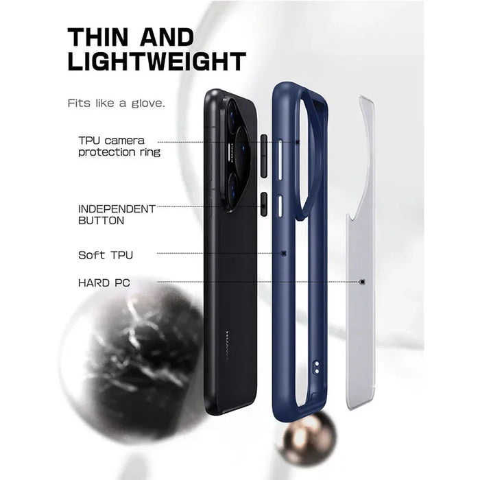 For Huawei Pura 70 2024 Ub Style Shockproof Protective Clear Matte Slim Back Case