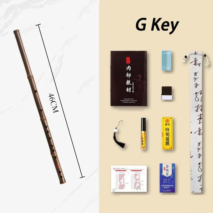 Traditional Purple Bamboo Flute For Adults