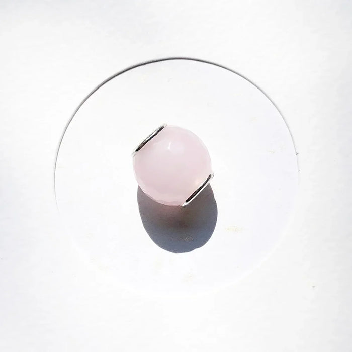 925 Sterling Silver Romantic Pink Faceted Beads Karma Jewelry For Women