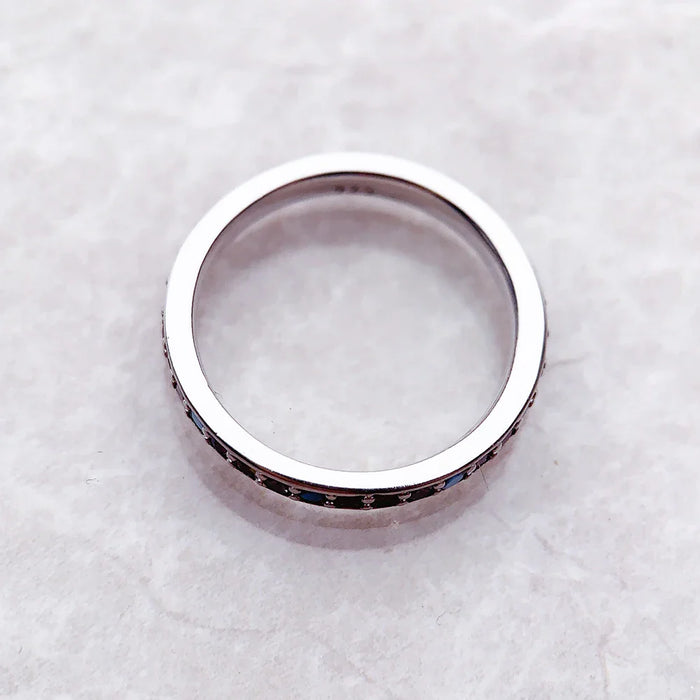 925 Sterling Silver Boho Stone Ring Colourful European Style Elegant For Women