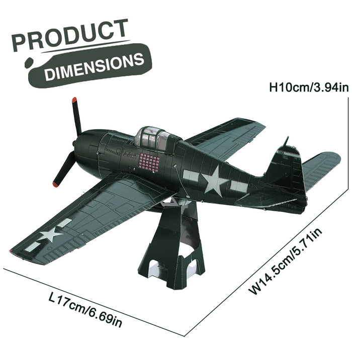 Diy 3D Metal Puzzle Kit For Teens Grumman F6F Hellcat