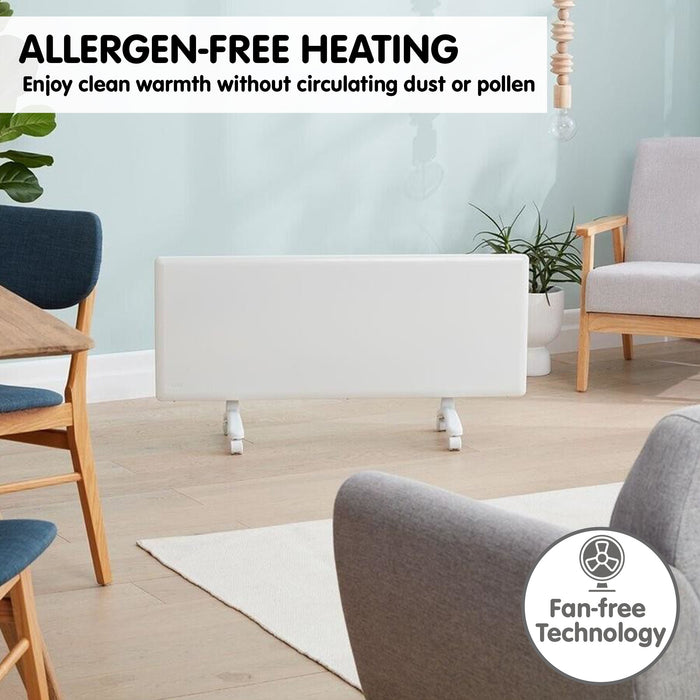 2000W T2-Ntl4T20 Electric Panel Heater With Timer Tilt Switch Silent Operation & Allergy-F