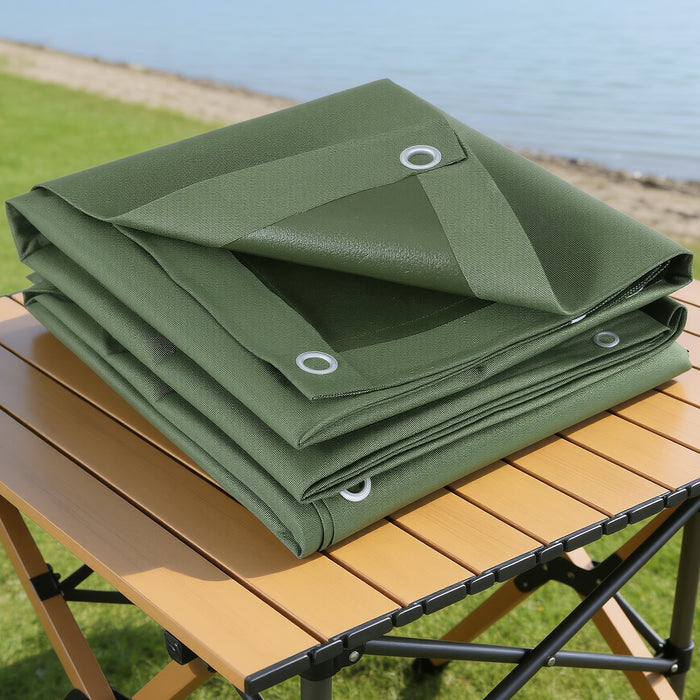 3X4M Tarp Tarpaulin 600Gsm Camping Canvas Heavy Duty Water Resistant