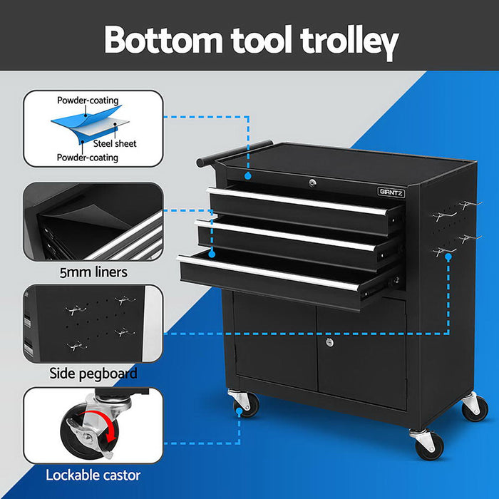 Tool Chest Trolley 12 Drawers Storage Cabinet Toolbox