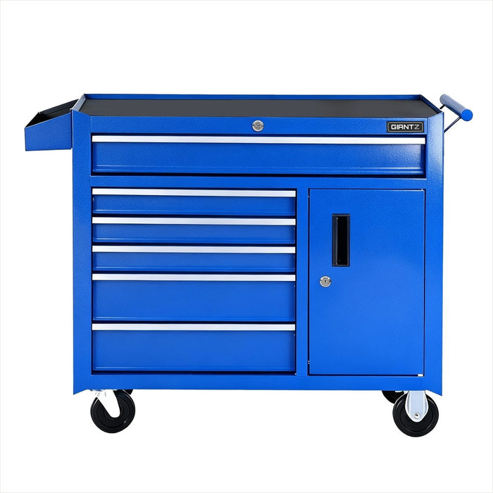 6 Drawer Tool Chest Trolley Cabinet Cart Toolbox Storage Organiser Wheels
