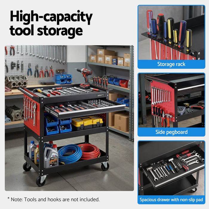 Tool Trolley Cart Rolling Cabinet With Drawer Workshop Garage Storage