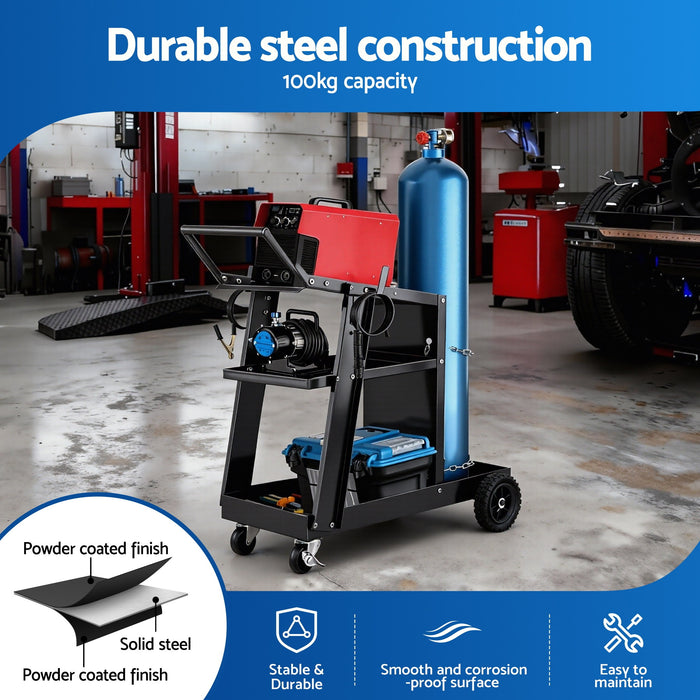 Welding Trolley Cart Welder Mig Tig Arc Mma Welder Plasma Cutter Storage