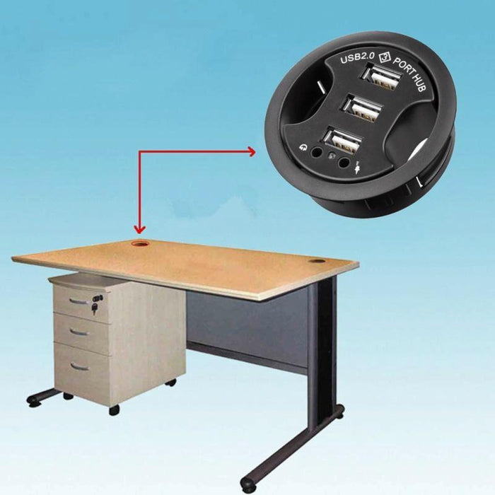 3-Port Usb Hub With Audio & Mic Jack