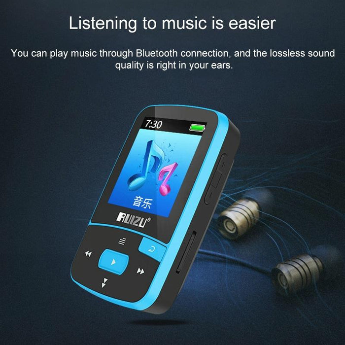 Sporty Bluetooth Mp3 Player 8Gb Clip Mini With Screen Fm Recording E Book Pedometer