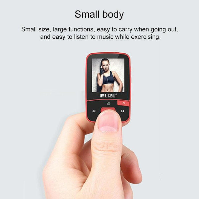 Sporty Bluetooth Mp3 Player 8Gb Clip Mini With Screen Fm Recording E Book Pedometer