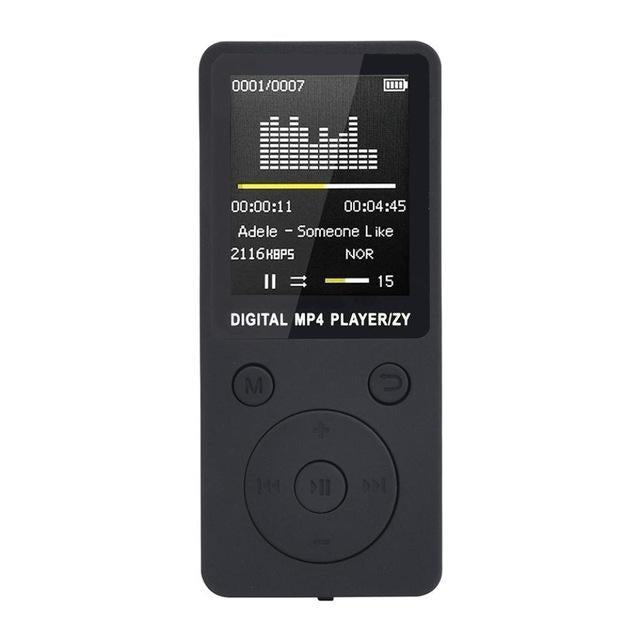 Portable Mp4 Music Player With Fm Radio & Recording Black