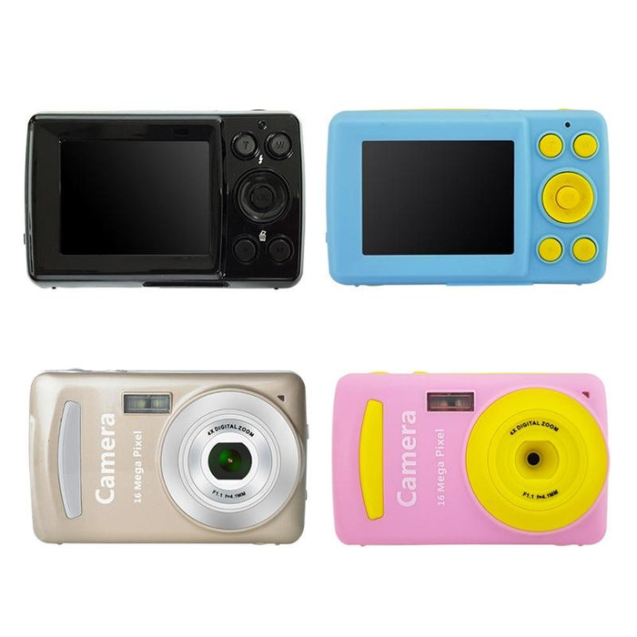 16Mp Mini Digital Camera For Kids Cute Cartoon Design Multifunctional Toy 2.4 Inch Inch Screen