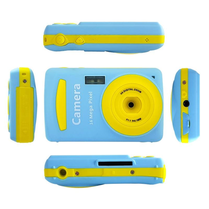 16Mp Mini Digital Camera For Kids Cute Cartoon Design Multifunctional Toy 2.4 Inch Inch Screen