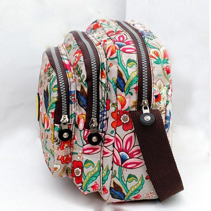 Waterproof Nylon Multilayer Crossbody Bag For Women