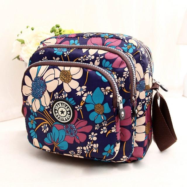 Waterproof Nylon Multilayer Crossbody Bag For Women