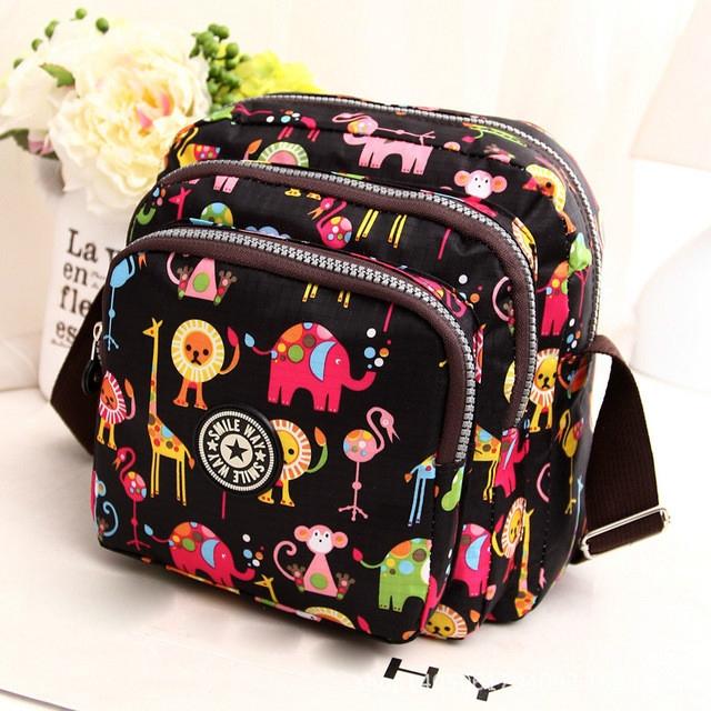 Waterproof Nylon Multilayer Crossbody Bag For Women