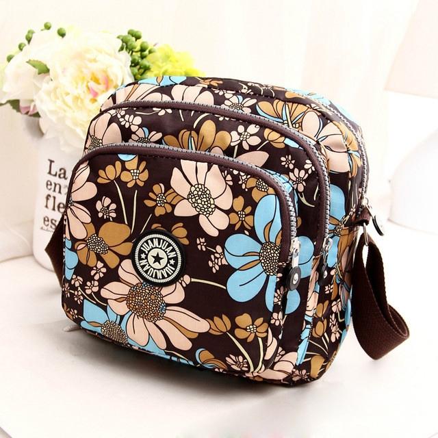 Waterproof Nylon Multilayer Crossbody Bag For Women
