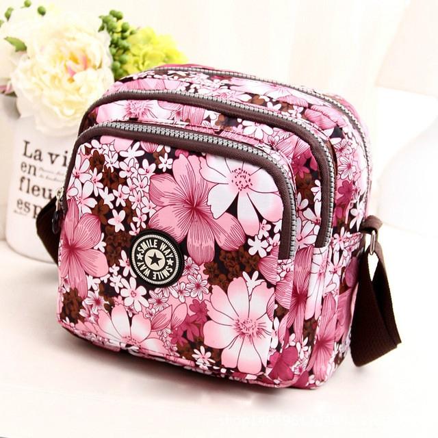 Waterproof Nylon Multilayer Crossbody Bag For Women