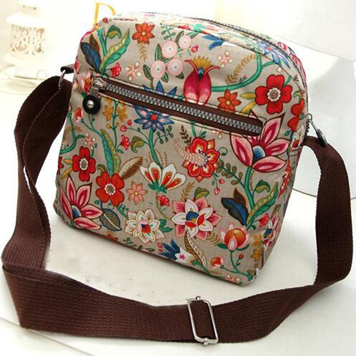 Waterproof Nylon Multilayer Crossbody Bag For Women