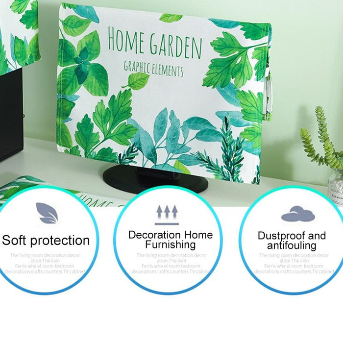 3 In 1 Simple Desktop Computer Pc Dust Cover - Size 17-19 Inch