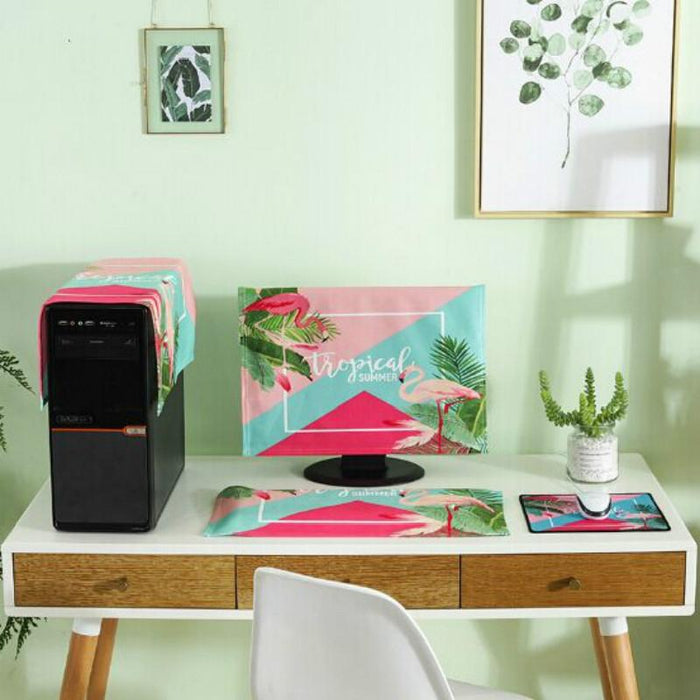 3 In 1 Simple Desktop Computer Pc Dust Cover - Size 20-22 Inch