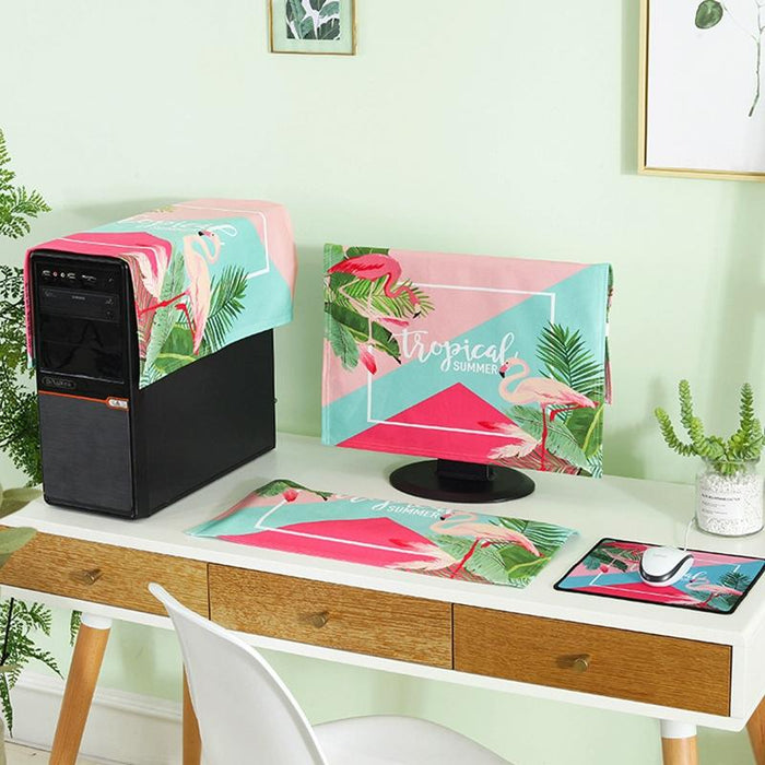 3 In 1 Simple Desktop Computer Pc Dust Cover - Size 23-24 Inch