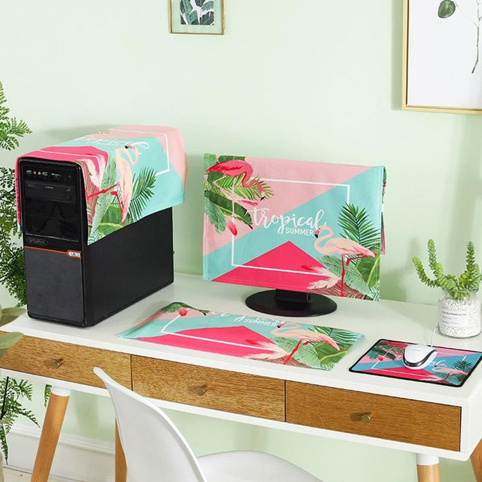 3 In 1 Simple Desktop Computer Pc Dust Cover - Size 23-24 Inch