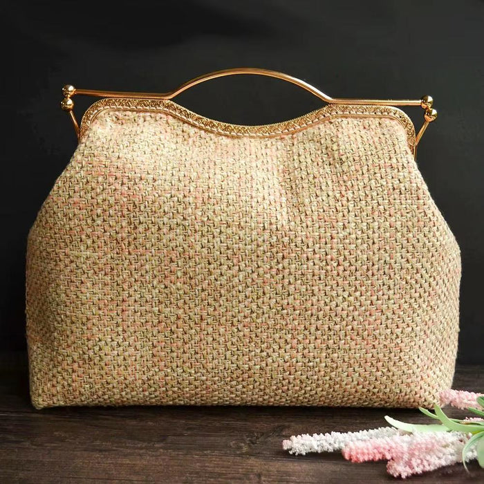 20.5Cm Embossed Lip Handle Luggage Hardware Concave Waist Light Gold