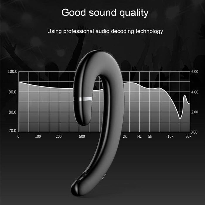 Et Bluetooth Earphone Wireless Handsfree Ear Hook Waterproof Noise Cancelling Earphone With Mic For Android Iphone