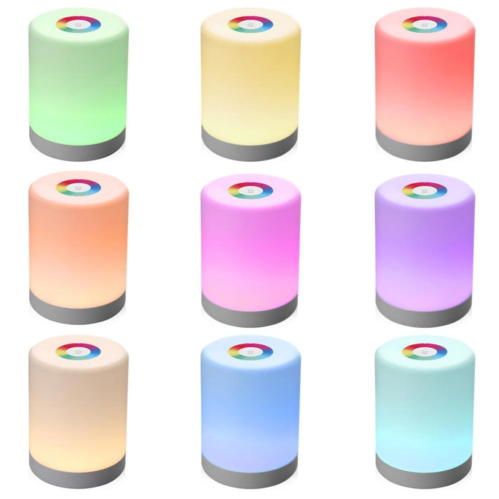 Smart Touch Dimmer Lamp Rgb Colour Change Rechargeable Night Light