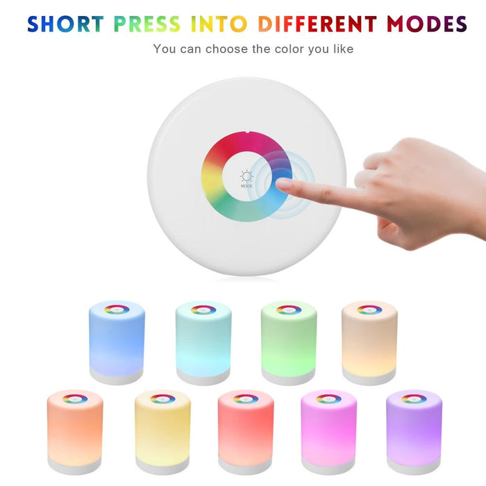 Smart Touch Dimmer Lamp Rgb Colour Change Rechargeable Night Light