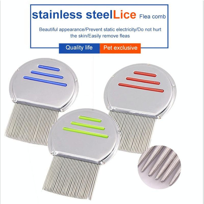 Stainless Steel Dog Flea Comb Needle Threaded