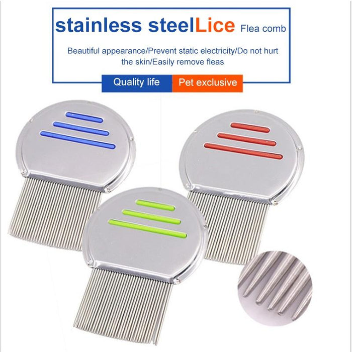 Stainless Steel Dog Flea Comb Needle Threaded
