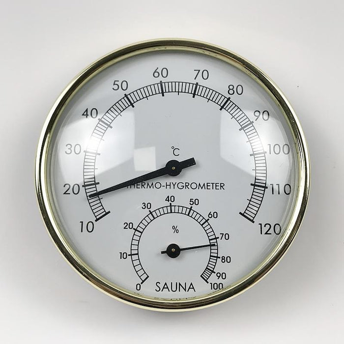 Indoor Sauna Thermometer & Hygrometer Stainless Steel