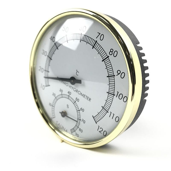 Indoor Sauna Thermometer & Hygrometer Stainless Steel