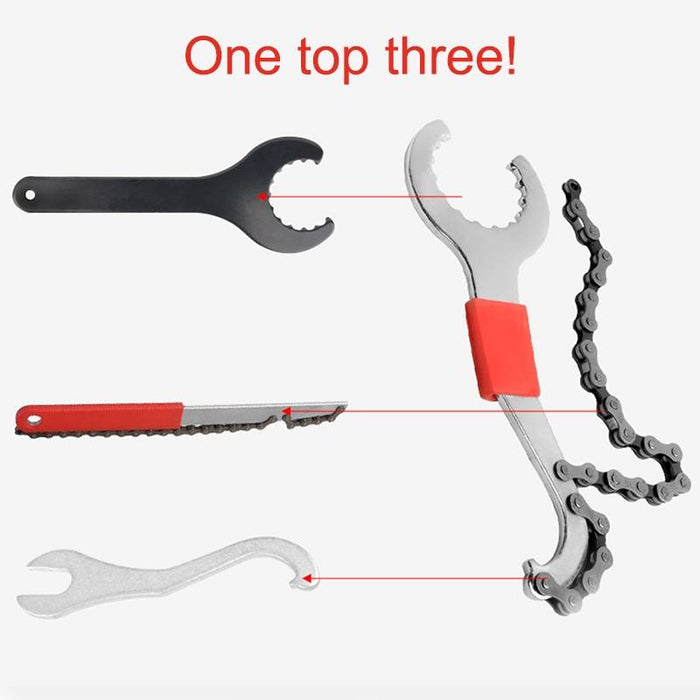 2-In-1 Bike Tool Bottom Shaft Flywheel Wrench