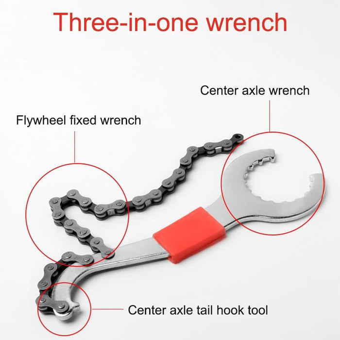 2-In-1 Bike Tool Bottom Shaft Flywheel Wrench