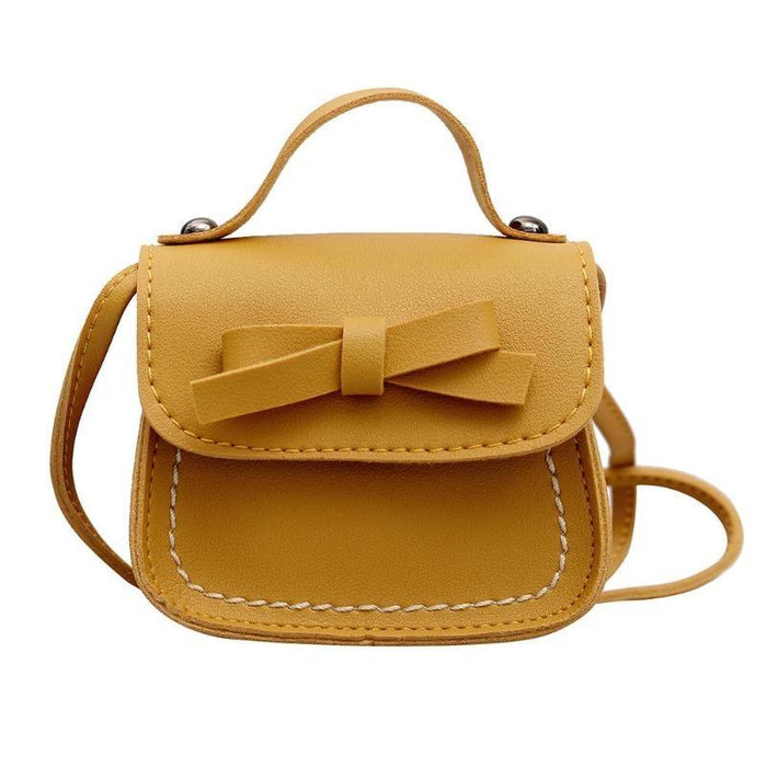Mini Bowknot Pu Leather Baby Girls Messenger Bag