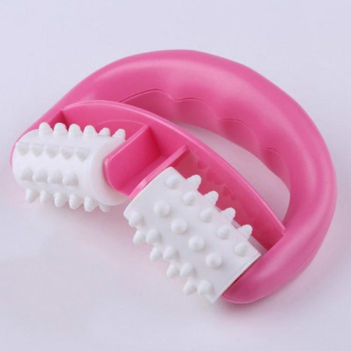 Round Handle Massager Manual Two-Wheel Plastic T9142